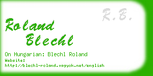 roland blechl business card